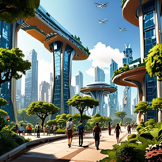 Garden And City In Futuristic Infinite Advancement Utopian Tl