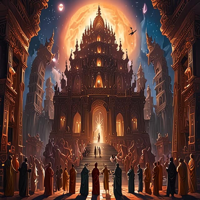 An Omnipotent Gives Human Many Questions Aswers