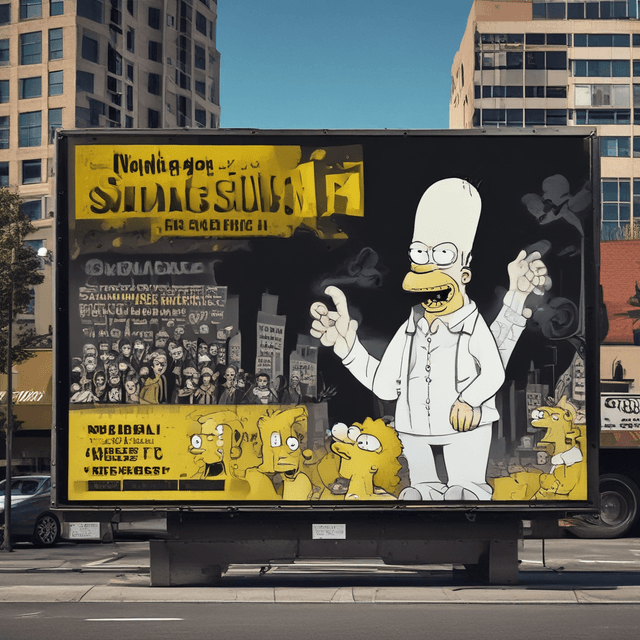 The Simpsons Movie Lost Promotional Bilboard From 2005